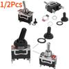 2/1Pcs 12V Auto Toggle Switch Boat Marine Heavy Duty Toggle Flick Switch W/ Waterproof Cover ON/OFF Car Dash Metal SPST TerminalSwitches Seat 3