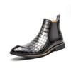 British Style Men’s Pointed Toe Shoes for Wedding Fashionable New Men's Chelsea Boots Office Business Ankle Boots for Men’s