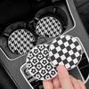 Houndstooth Auto Cup Holder Heat Resistance Water Cup Cushion Car Mug Coaster  Decor Accessories
