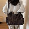 Vintage Women's Bag Multiple Pockets Secure Storage Soft Leather Tote Shoulder Bag For Women Commuting Bga