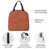 Red Brick Wall Insulated Lunch Bag for Women Kids Portable Food Boxes Thermal Lunch Box Tote