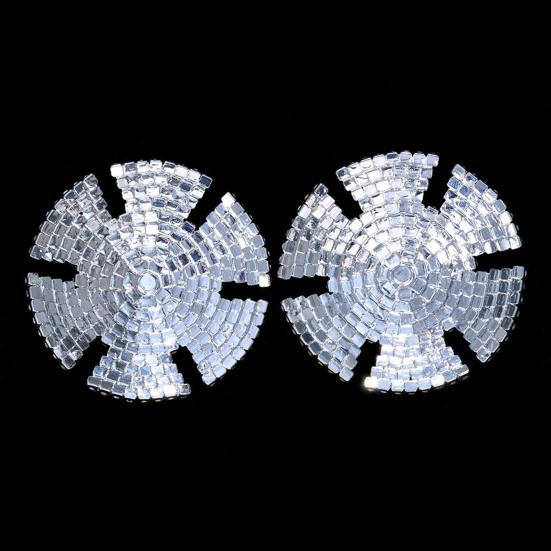 1 Pair Beautiful Sexy Lightweight Nipple Sticker Rhinestone Embedded Breast Cover Pasties Body Jewelry