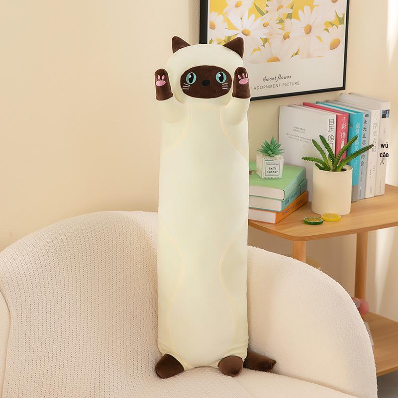 Cat Island Plush Pillow Toy - Long Cat Doll Sleep Companion & Birthday Gift