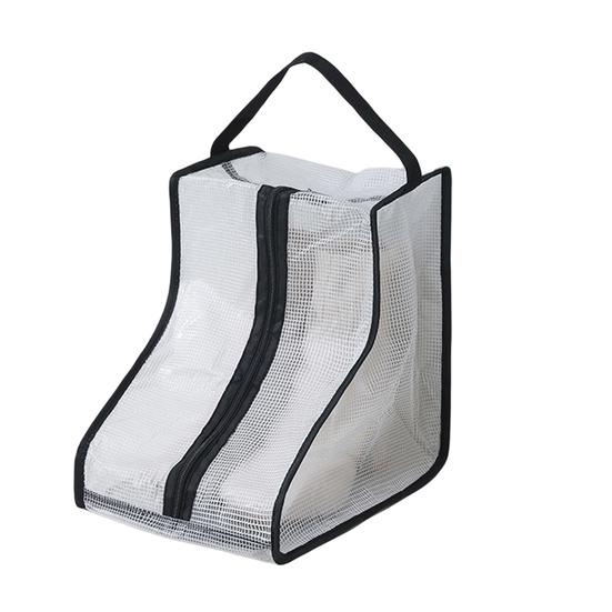 

1 шт., органайзер для ботинок, пыленепроницаемый, водонепроницаемый, компактный, с видимой ручкой, дизайн, сумка для хранения обуви, товары для дома A чёрный