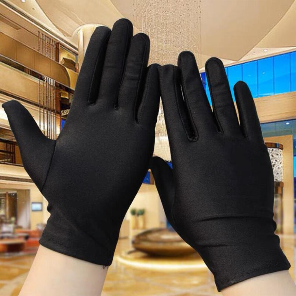 1pair Luxurious Display Gloves Elegant Brown Ceremony Mittens Sunscreen Mittens for Ceremonial Etiquette