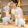 Niedliches buntes Giraffen-Plüschtier, weiches flauschiges PP-Baumwoll-Stofftier, Plüschtier, Kinder-Kuscheltier, Heimdekoration, Geburtstagsgeschenk für Freundin