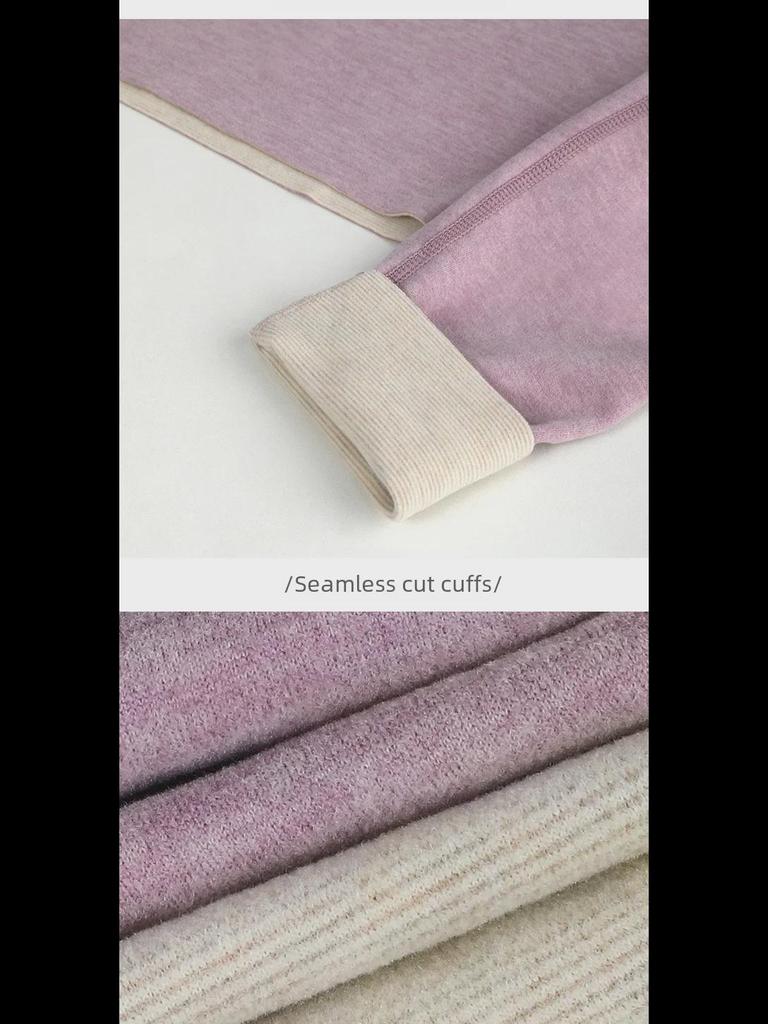 Nahtlose Thermounterwäsche für Damen: Dicke, plüschige Basisschicht für Herbst und Winter