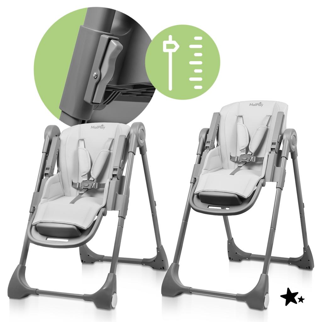 Savro 2-in-1 Folding Baby Highchair With Adjustable Tray And Straps
