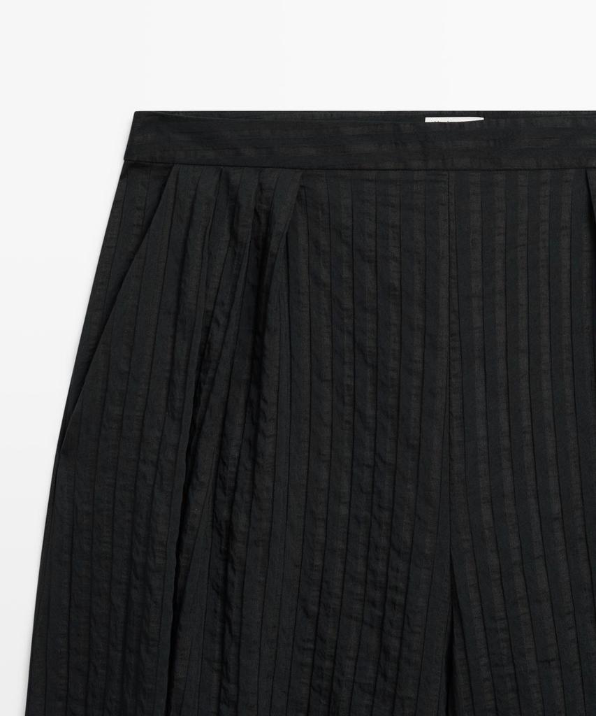 Masimodutti Fluid Linen Sarouel Pants