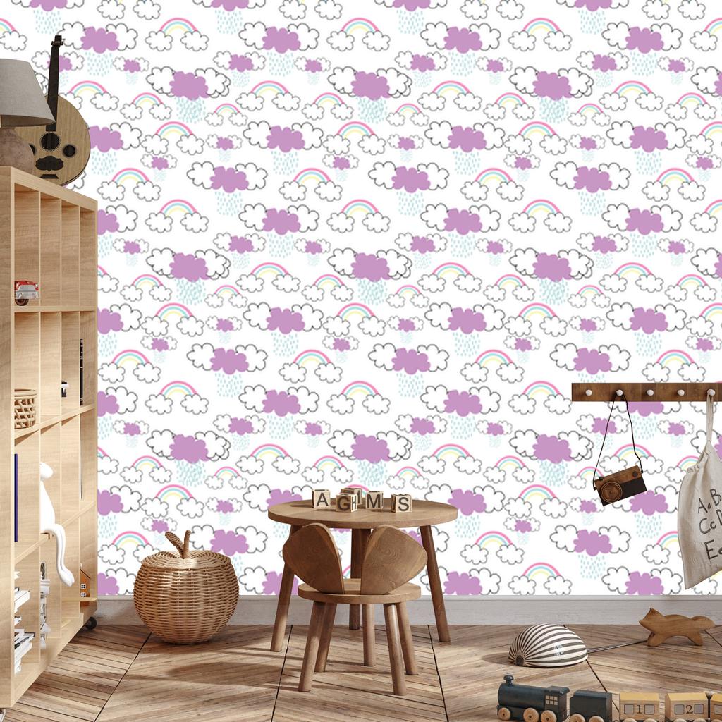 Rainbows in the Rain Wallpaper for Living Room and Bedroom 50x1000