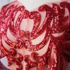Gold Silver Red Sewing Supplies 40*19CM Bodice Applique Fabric Fashion Elegant Sequin Patches