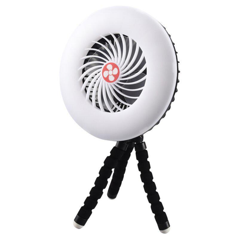 Solar Led Fan Telt Lys Bærbar Multifunksjonell Utendørs Camping Lys Nattmarked Lampe Med Vifte