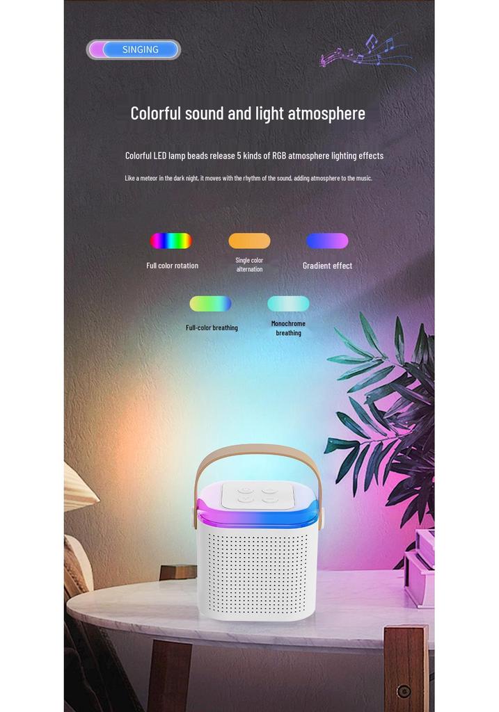 Y1 Wireless Bluetooth Outdoor Portable Speaker with Karaoke Mic