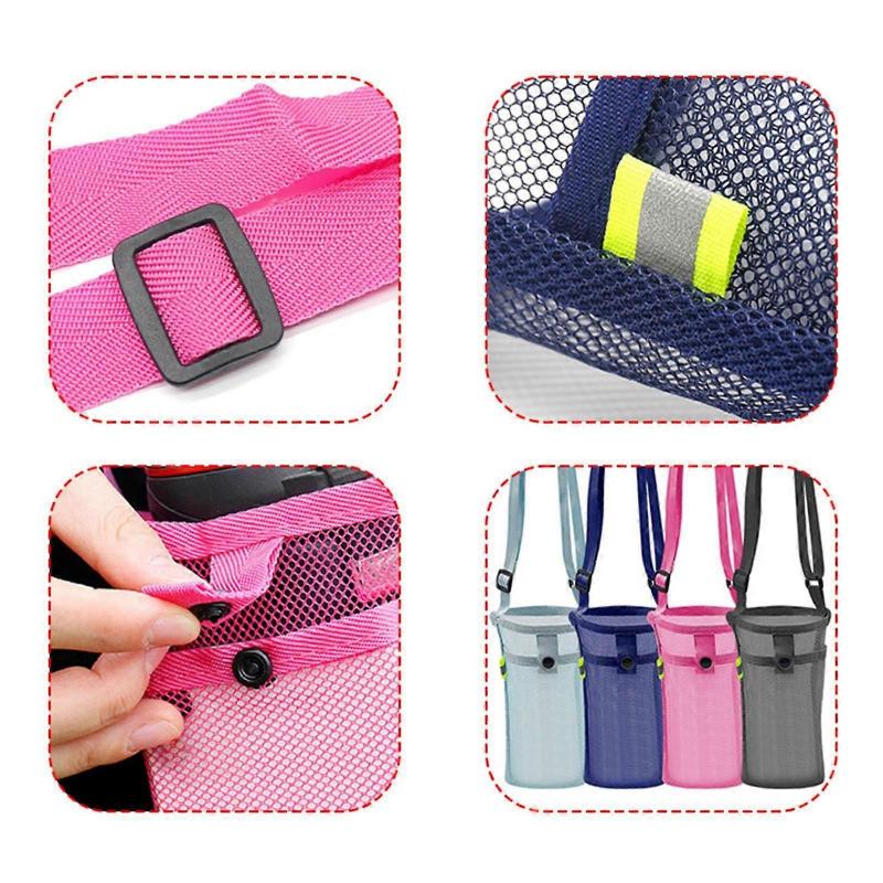 Water Bottle Carrier Trendy Water Bottle Sleeve for Trekking Camping Outdoor Black