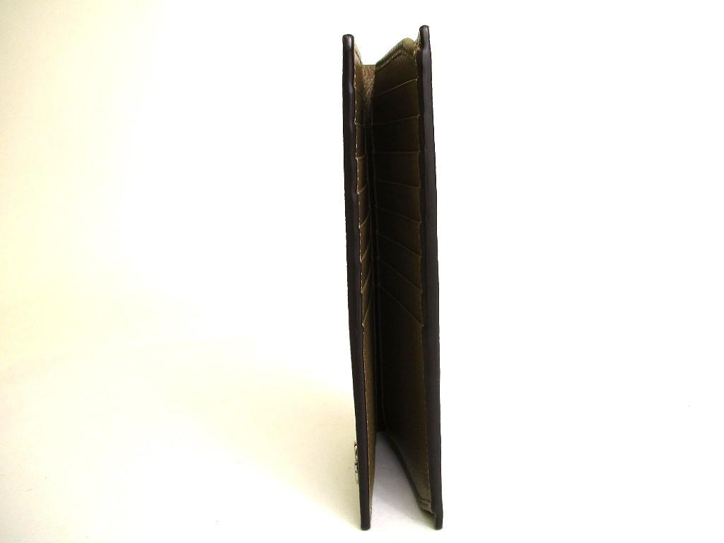 Authentic GUCCI Silver Marmont G Brown Leather Bifold Flap Long Wallet #9824  Refurbished