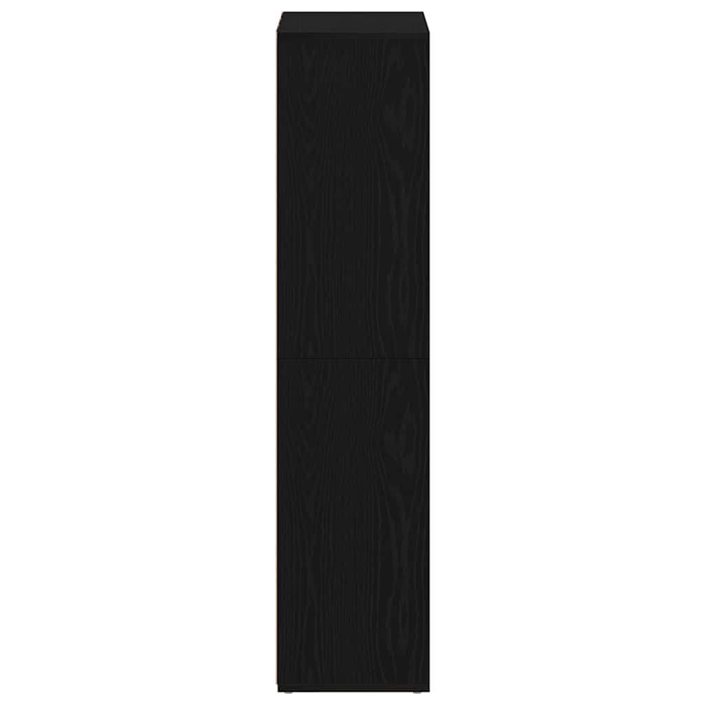 Bookshelf Black Oak Effect 66 x 30 x 130 cm Engineered Wood