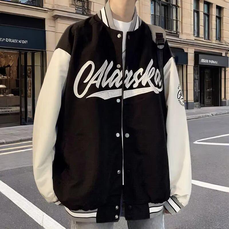 

Men s Autumn Lightweight Casual Baseball Jacket - Trendy Loose Fit for Students and Couples XL