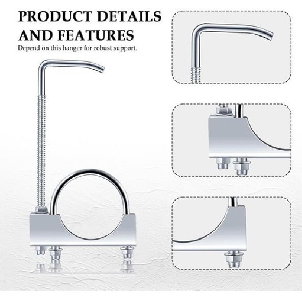 3 inch Exhaust Clamp with Hanger, Heavy Duty Exhaust Hanger -3 Inch