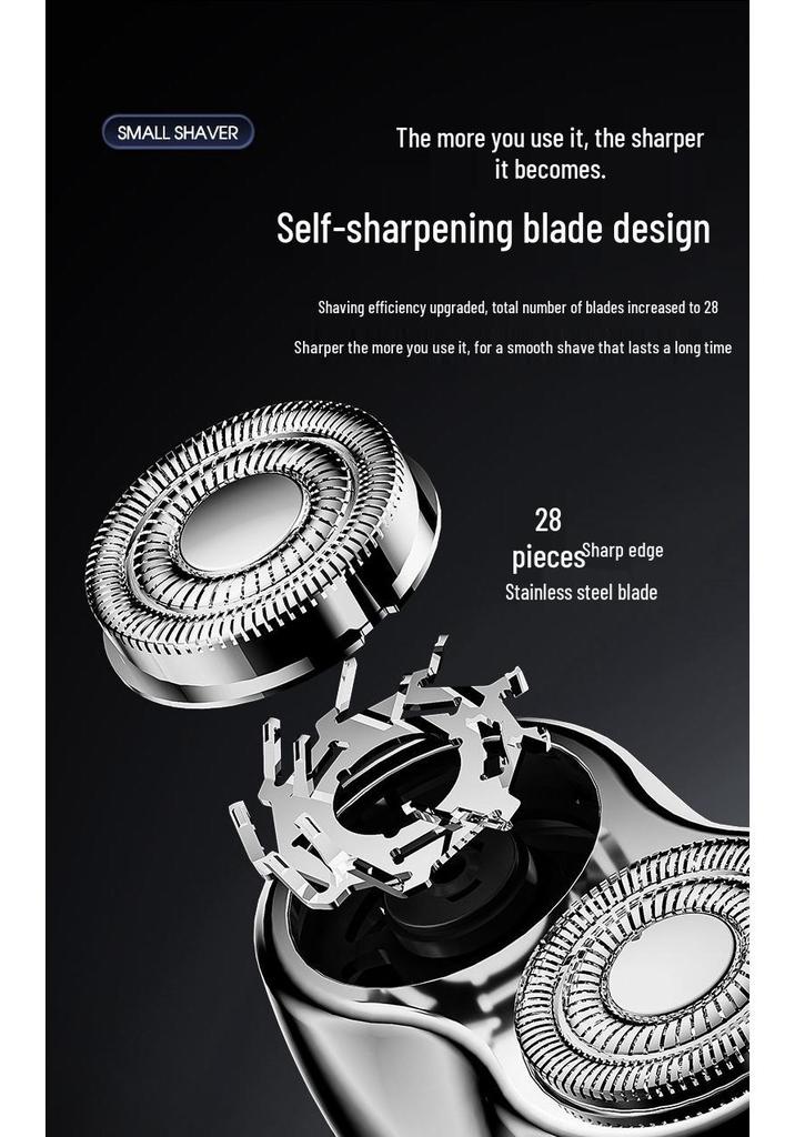 Smart Portable Men's Electric Shaver - Mini Full Body, Washable Razor for Travel