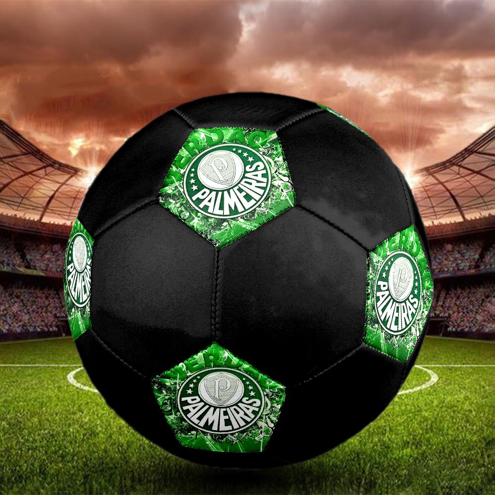 Palmeiras FC Soccer Ball, colorful, suitable for all ages, machine-stitched, PVC material, competition grade, durable and high bounce