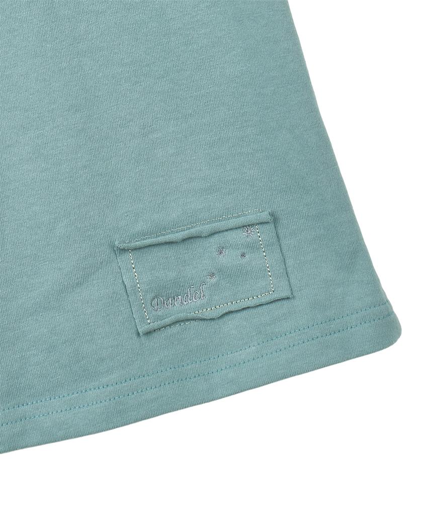 Dandel Dd Asym Side Rib Tee (Dusty Mint)