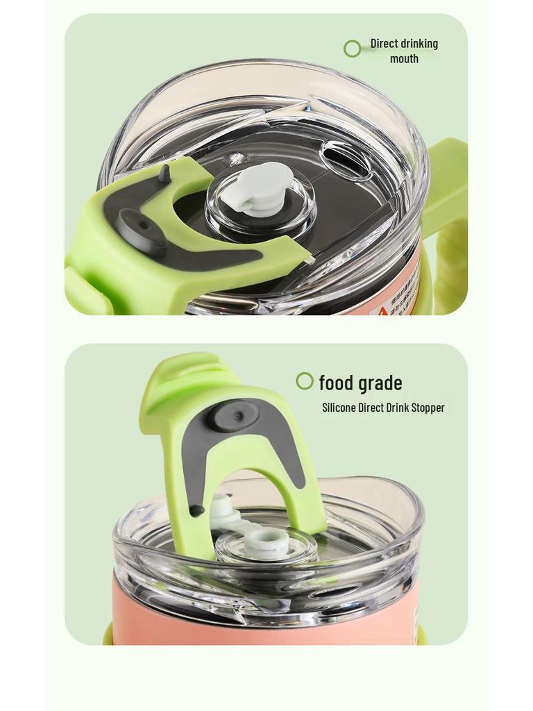 Big Mac Ice King Stainless Steel Insulated Coffee Cup, Large Capacity Summer Straw Cup