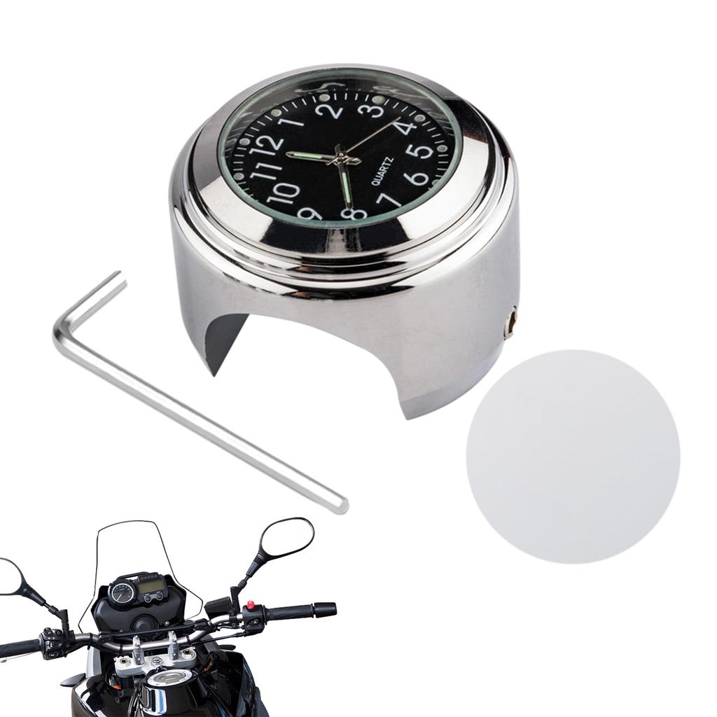 Dial Bike Clock, Bicycle Handlebar Clock, Waterproof Clock with , Glow in the Dark