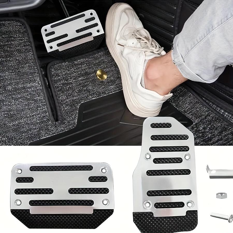 

Универсальные накладки на педали автомобиля, Защитники педали автоматической коробки передач и педали газа, Прочные металлические коврики для пола автомобиля, Стильные аксессуары для интерьера автомобиля серебряный