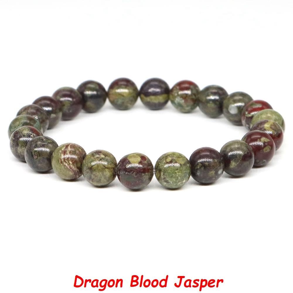 Natural Stone Bracelet Healing Crystal Amethyst Quartz Agate Round Loose Bead Elastic Stretch Bangle For Women Men Jewelry Gifts