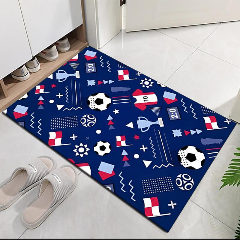 Soccer Printed Carpet, for Office Chair Living Room Bedroom Kitchen Room Decor Gifts.