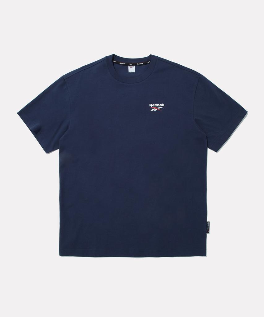 Reebok Multi-Logo Oversized Short Sleeve T-Shirt - Navy