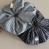 Blue Stripe Bows Scrunchie Hair Tie Soft Fabric Lightweight Hair Accessory For Women Girls Casual Sports Occasion