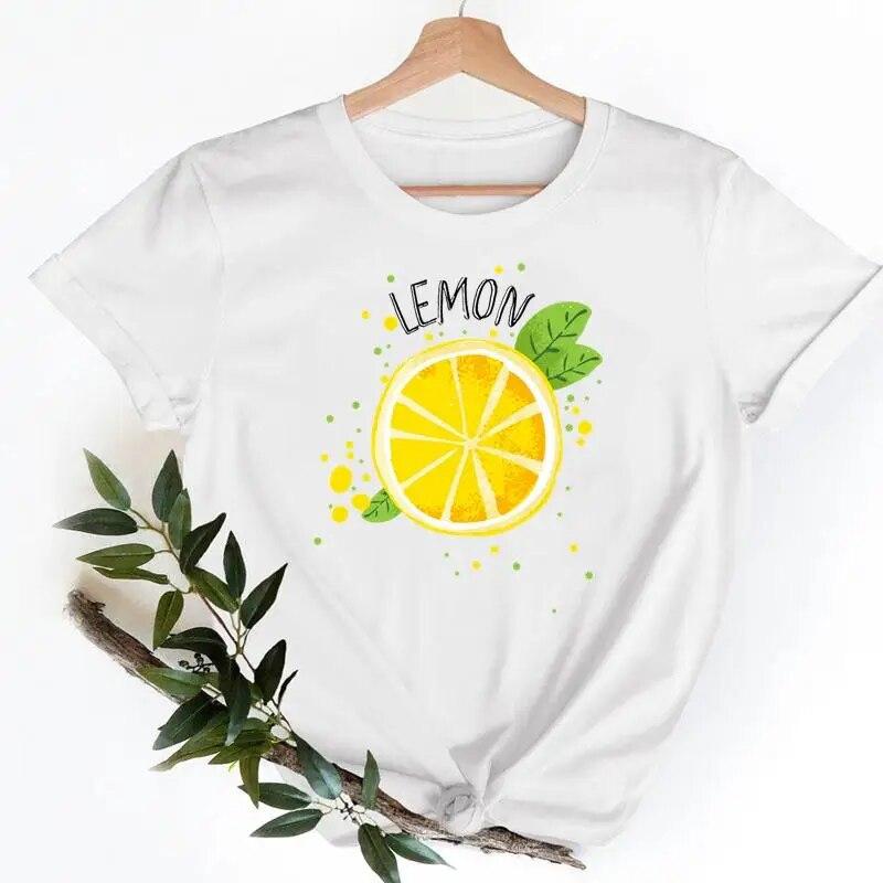 Tee Shirt T Fish Watercolor Printing Women Casual Fashion Tshirt Top Female Lady Clothes Short Sleeve Graphic T-shirts