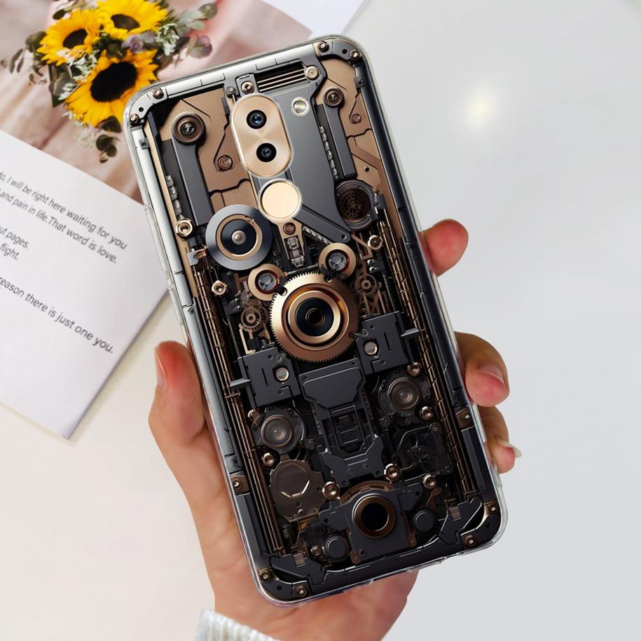 For Honor 6X Case BLN-AL10 BLL-L22 BLN-L21 Cover Fashion Flower Clear Silicone Soft Funda For Huawei Mate 9 Lite GR5 2017 Bumper