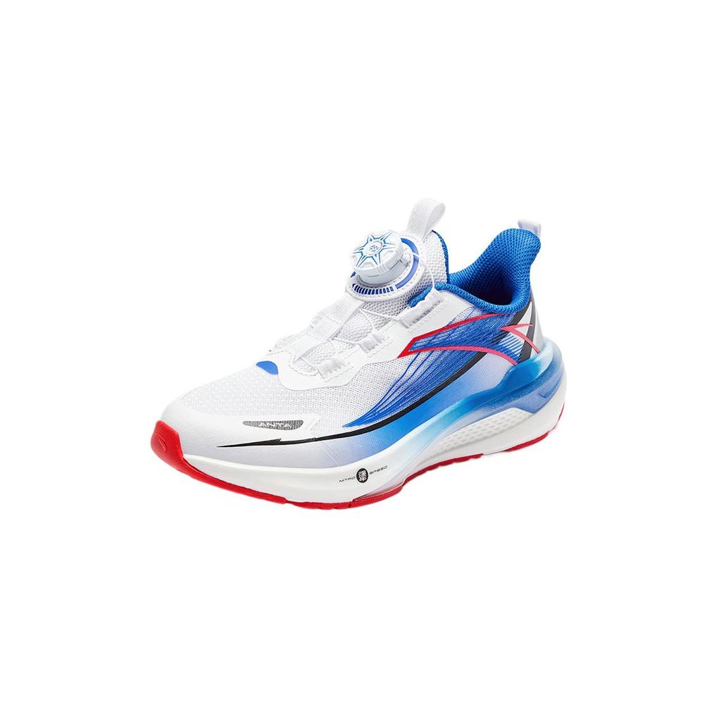 Anta Lightweight Comfortable Breathable Low-Top Running Shoes Kids Sneakers White Blue Red 312445517U-2