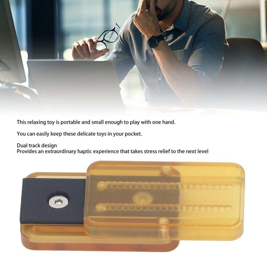 Bernsteinfarben Transparentes PEI Haptischer Schieber Doppellagige Schiene Anti-Angst Stressabbau Schiebekarte