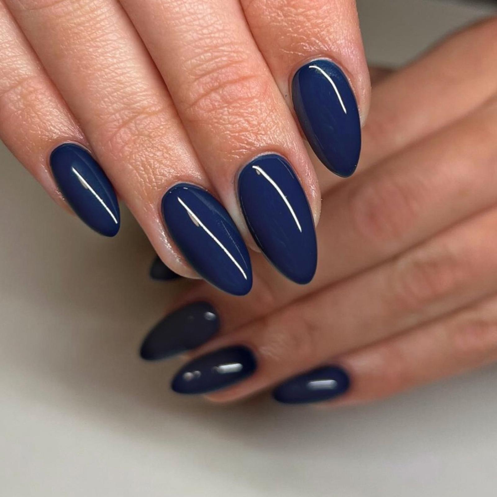 24Pcs Lake Blue Aurora Electroplated False Nails Press On Nails Artificial Nail Tips For Women Daily Wear Wearable False Nails