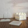 Resin Casting Molds Hollow House Candle Holder Kit Silicone Mold DIY Gypsum Cement Pouring Mold Craft Gift Home Deco