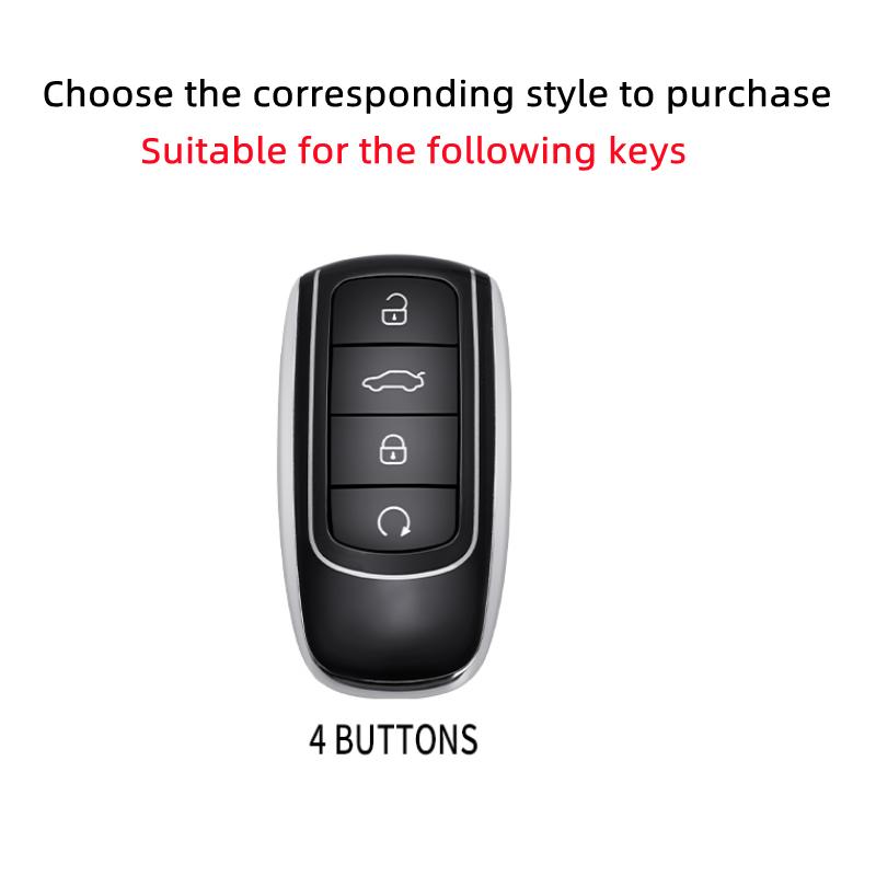 New TPU Car Remote Key Case Cover Protect Shell Bag For Chery Tiggo 8 Pro Tiggo 7 Pro PLUS 2021 Arrizo 5 4 Buttons Accessories