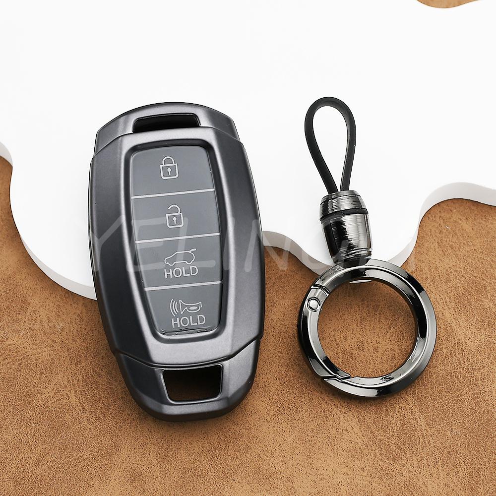Gun Grey Tpu Protector Car Key Cover Case For Hyundai Accent Azera I30 Ix35 Kona Encino Grandeur Palisade Santa Fe Solaris