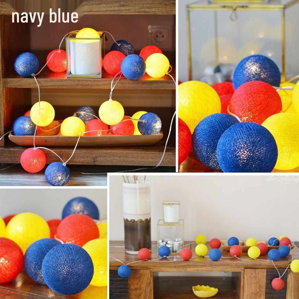 LED Cotton Ball String Lights - Colorful Flashing Lights for Christmas, Festivals, and Indoor Decoration