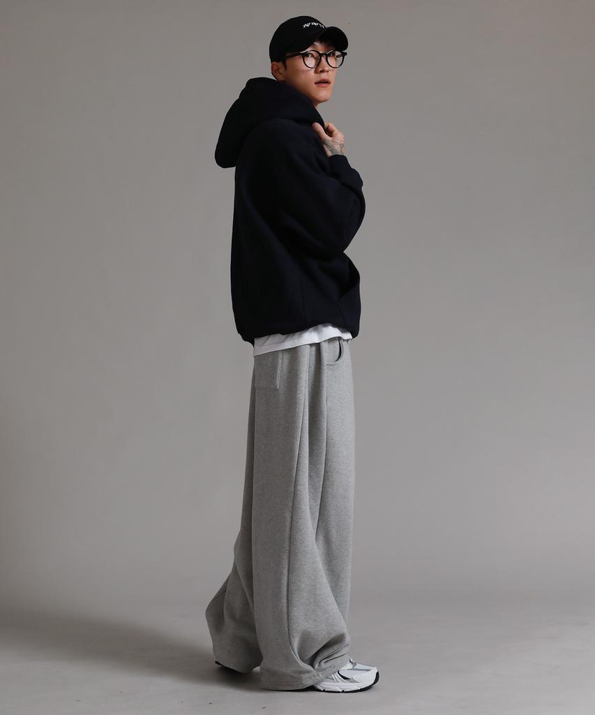 LIKE THE MOST Two-Tuck Longside Overpants_Gray
