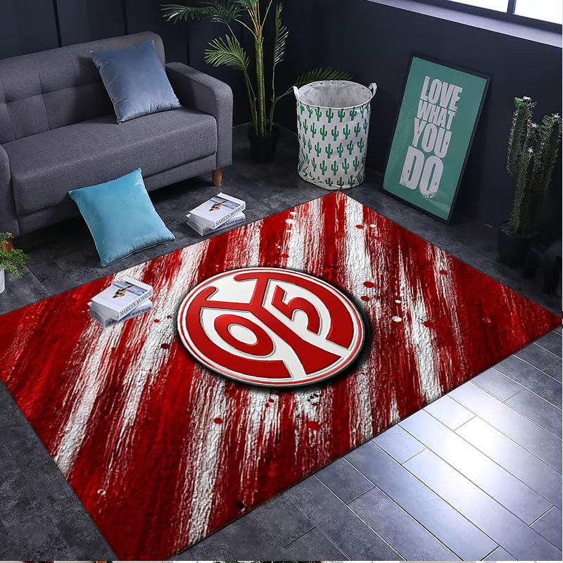 1PC rug Mainz Football Crest Carpet, Chair Rug,Area Rug for Office Bedroom living rooms bedroom, Doormat decor Christmas fan gifts