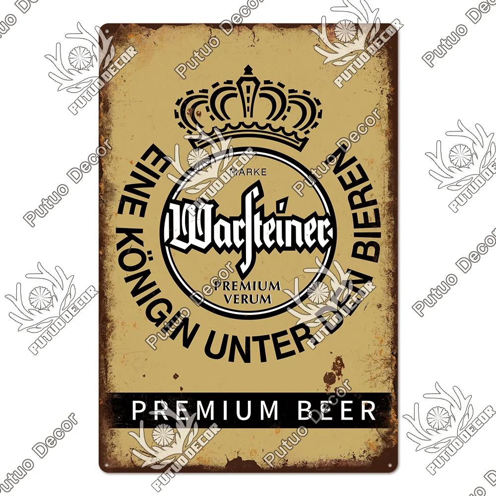 Putuo Decor Germania Beer Brand Metal Sign Plaque Metal Vintage Tin Sign pentru Bar Pub Man Cave Kitchen Club Bar Wall Decor Home