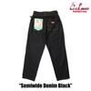COOKMAN Chef Long Denim Size Medium Pants, Semi-Wide, Pants, Black, 231-23887,
