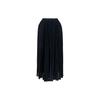 Polo Solid Pleated Long Skirt Casual Long Skirt Women Skirts Navy-Blue 211781249-007