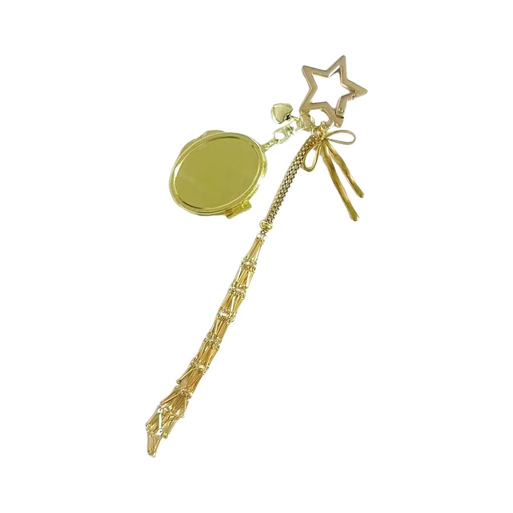 Trendy Mesh Keychain With Decorative Mirror Detailin Metal Key Holder For Backpacks Purses Belts Bag Accessories