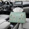 2D Flat, 1 Minimalist Botanical Dandelion Floral Tissue Box - Soft Pastel, Suitable for Living Room, Bedroom, Office Decor, Durable Tissue Holder, Pas