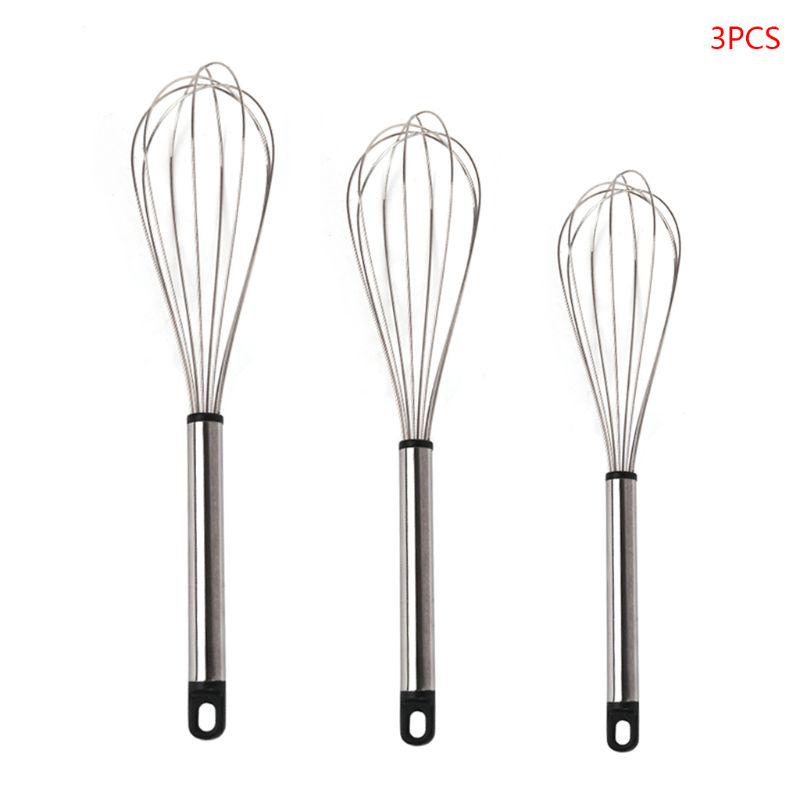 Buy 8/10/12 Inch Stainless Steel Egg Beater Hand Whisk Mixer Cream Blender Stirring at