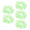 5PCS Women Light Up Hair Ties LED Luminous Hair Scrunchies Decorative Rope Headwear Green